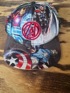 Avenger Blue Red Multi-Color Kids Superhero Cap